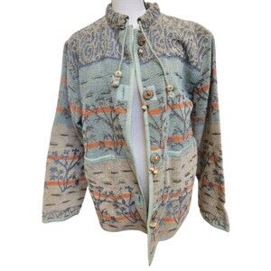 Flashback Vintage Tapestry Jacket Y2K 90's Size XL Mandarin Collar